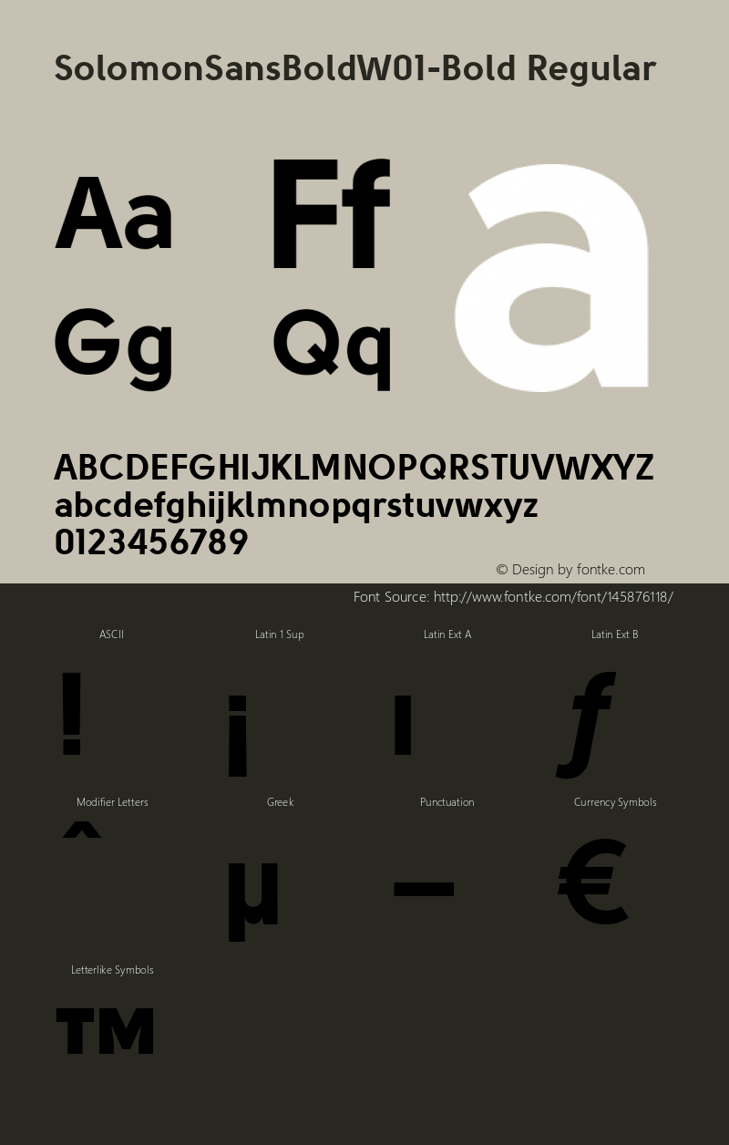 Solomon Sans Bold W01 Bold Version 1.10图片样张