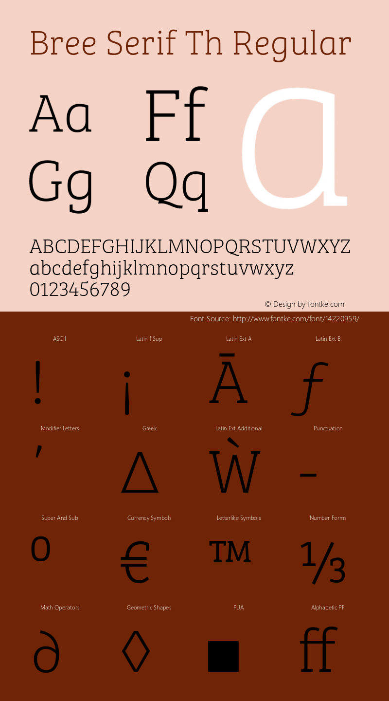 Bree Serif Th Regular Version 1.001图片样张