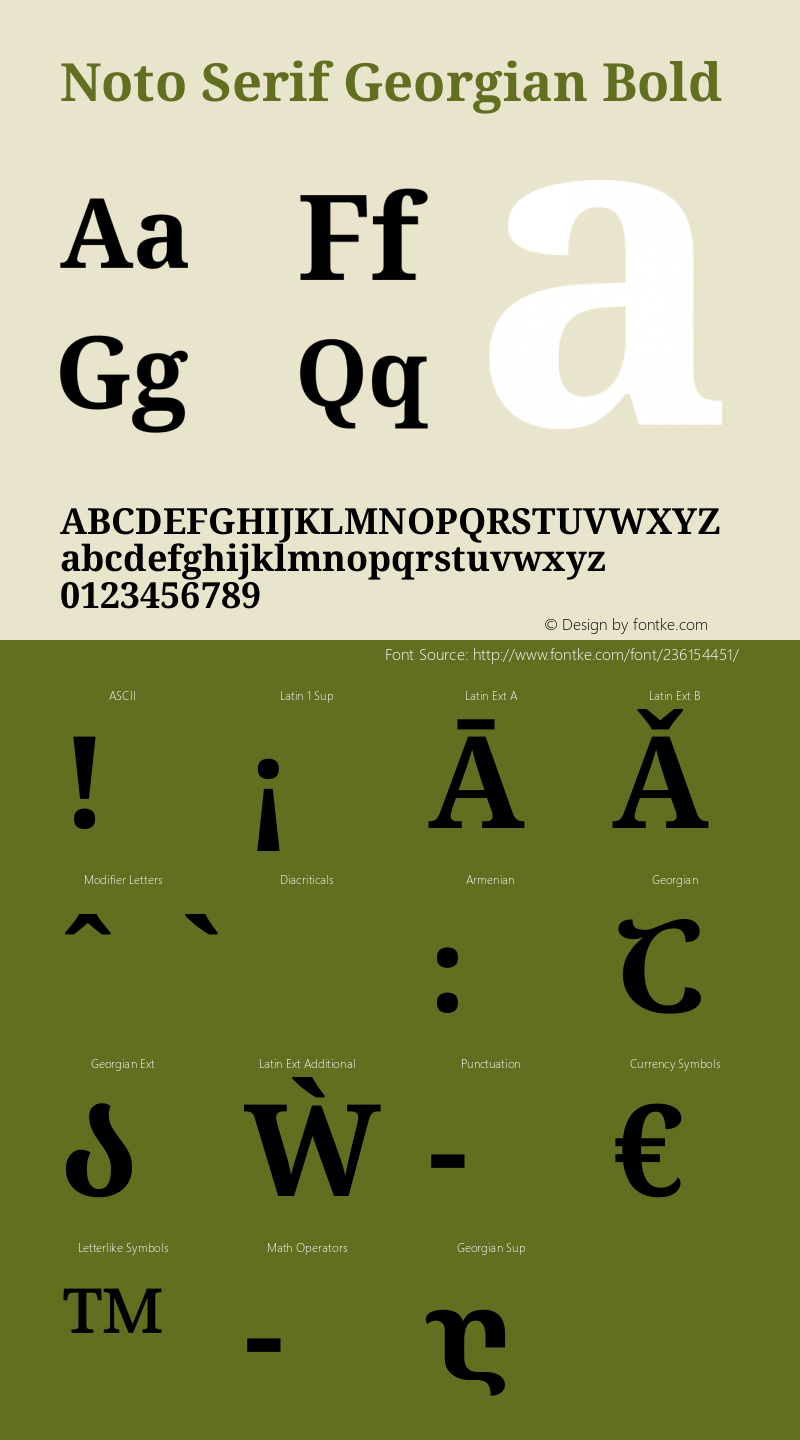 Noto Serif Georgian Bold Version 2.002图片样张