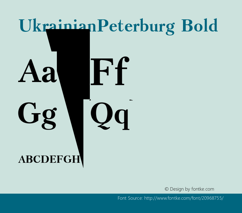 UkrainianPeterburg Bold 001.000图片样张