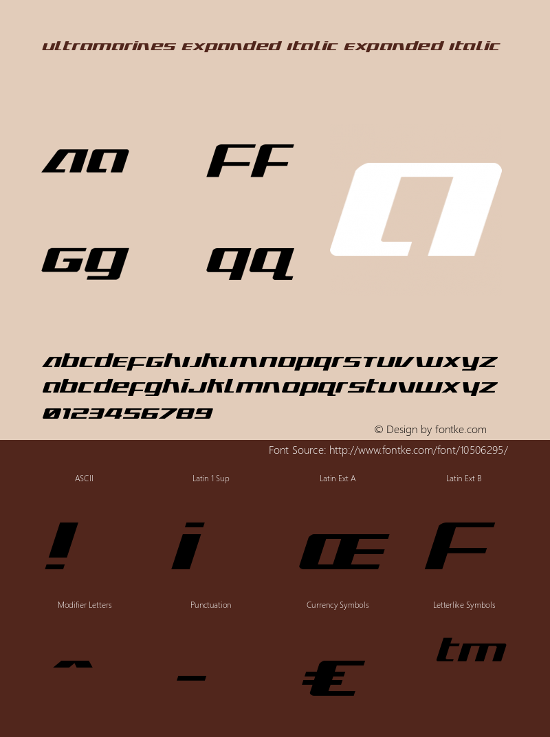 Ultramarines Expanded Italic Expanded Italic Version 1.0; 2013图片样张