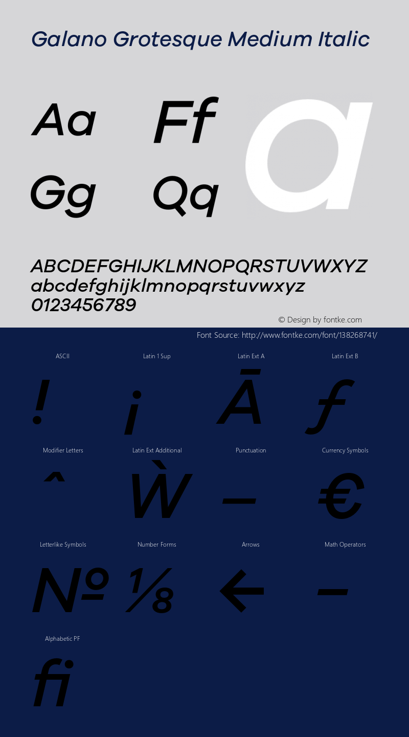 Galano Grotesque Medium Italic Version 1.000;PS 001.000;hotconv 1.0.70;makeotf.lib2.5.58329图片样张