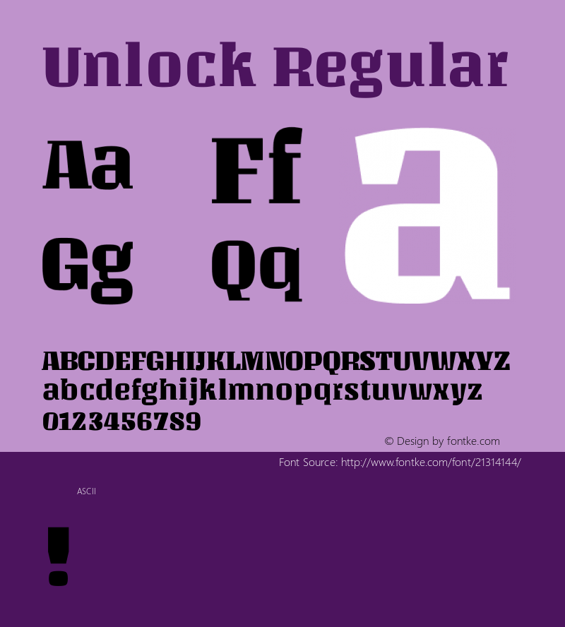 Unlock Regular 图片样张
