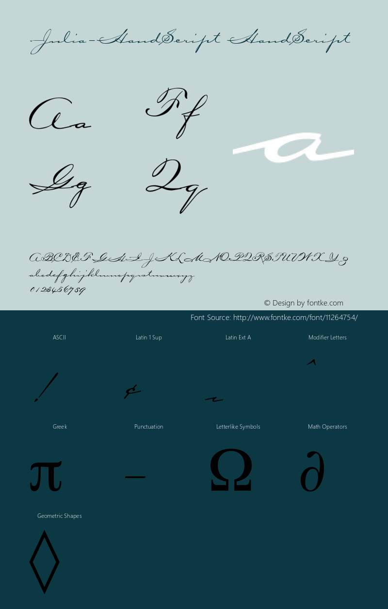 Julia-HandScript HandScript Version 001.001图片样张