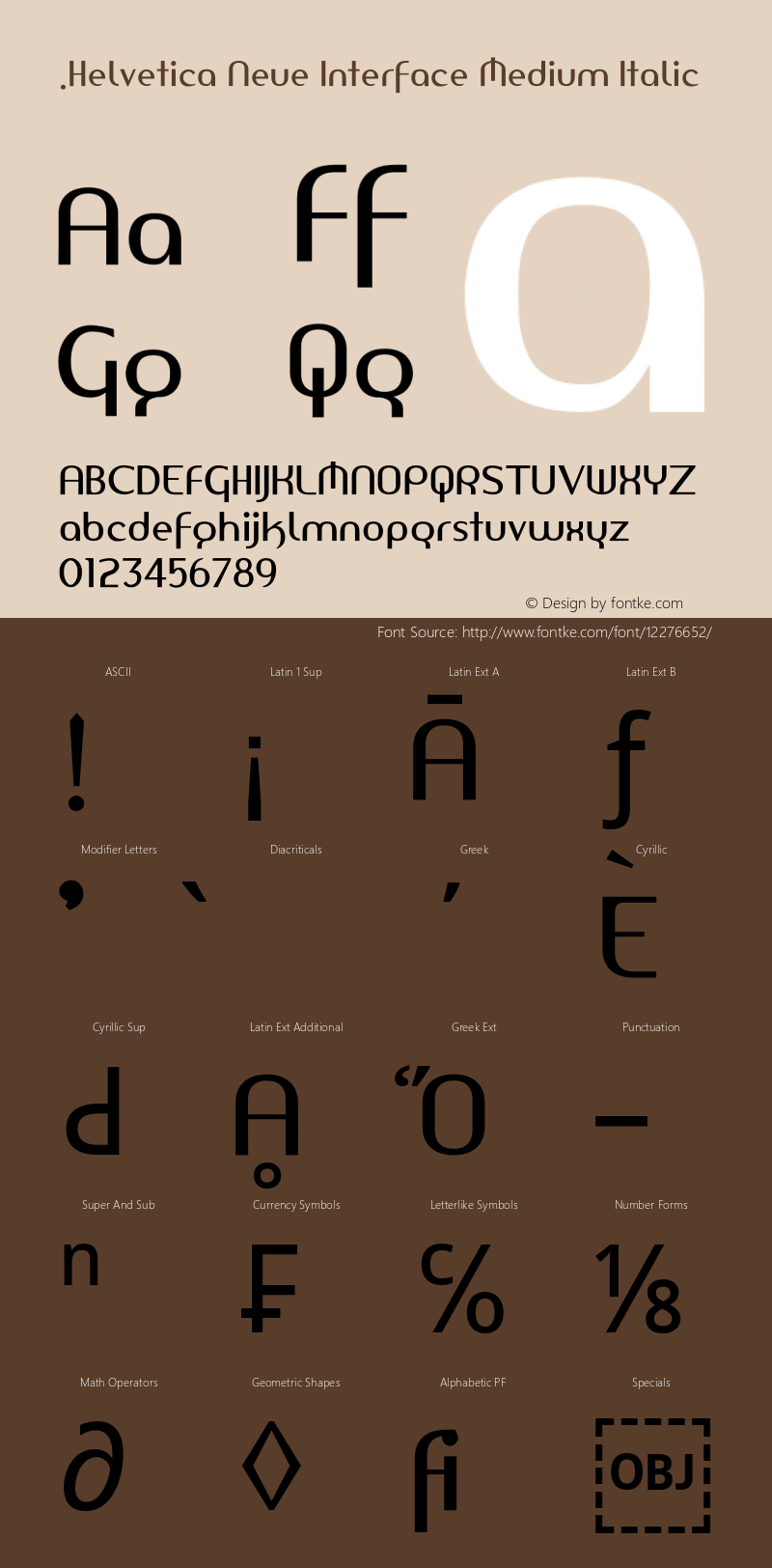 .Helvetica Neue Interface Medium Italic 10.0d35e1图片样张