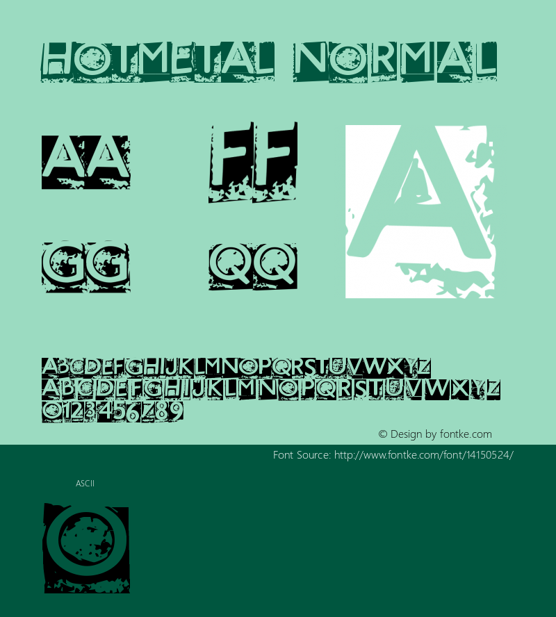HOTMETAL Normal Version Macromedia Fontograp图片样张