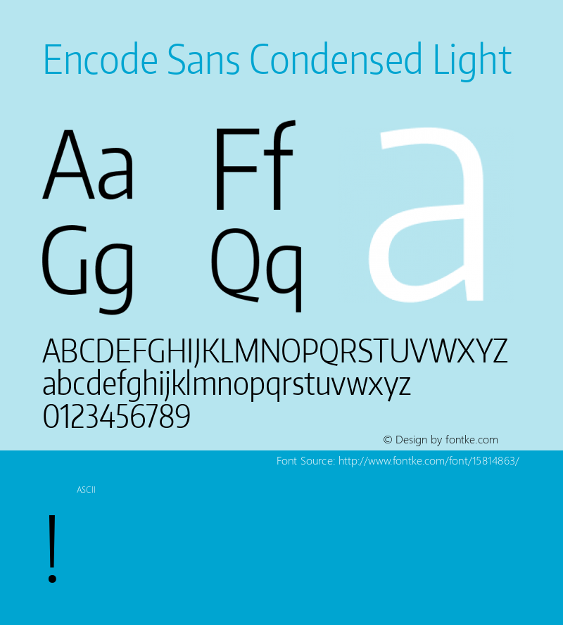 Encode Sans Condensed Light Version 1.000; ttfautohint (v1.4.1)图片样张