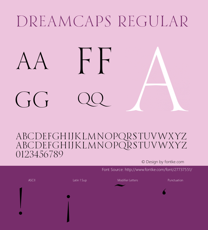 DreamCaps 1.000;com.myfonts.argentina-lian-types.dream-script.caps.wfkit2.47Pv图片样张