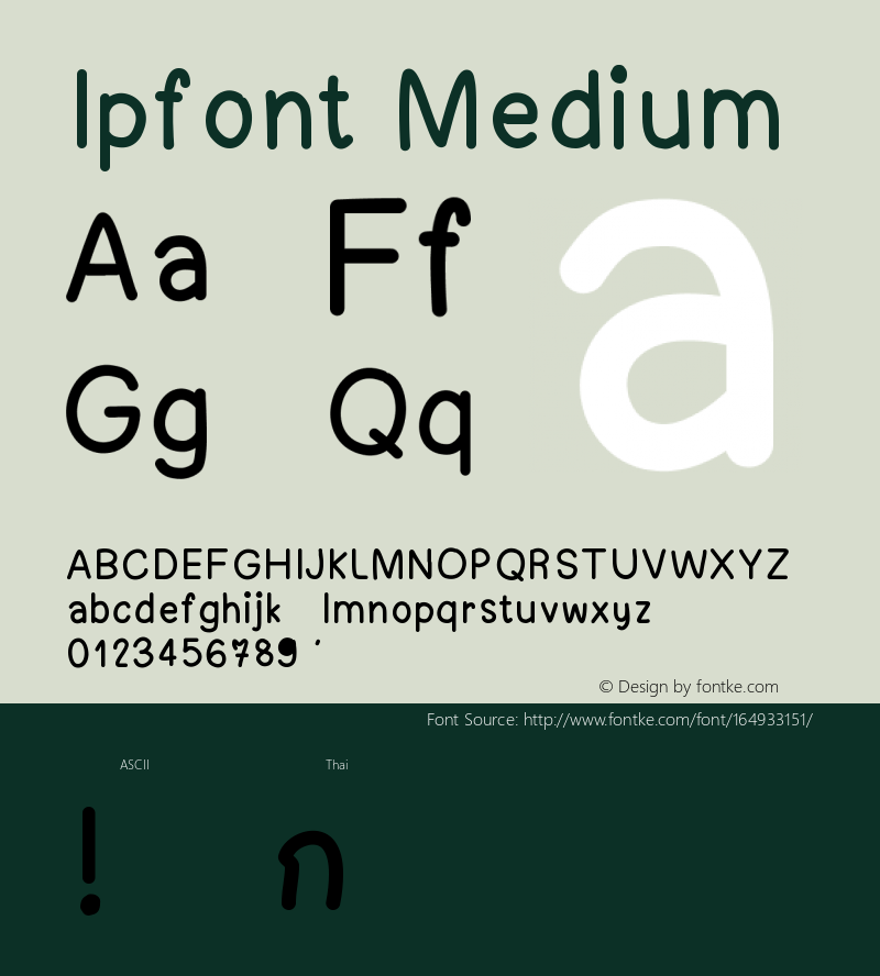 Ipfont Version 001.000图片样张