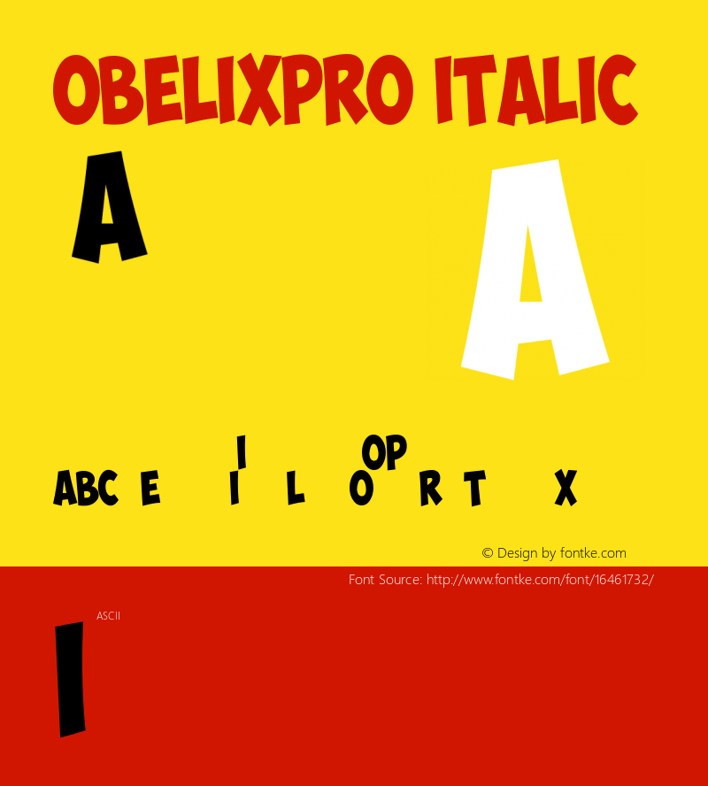 ObelixPro Italic Version 1.00, 2011图片样张