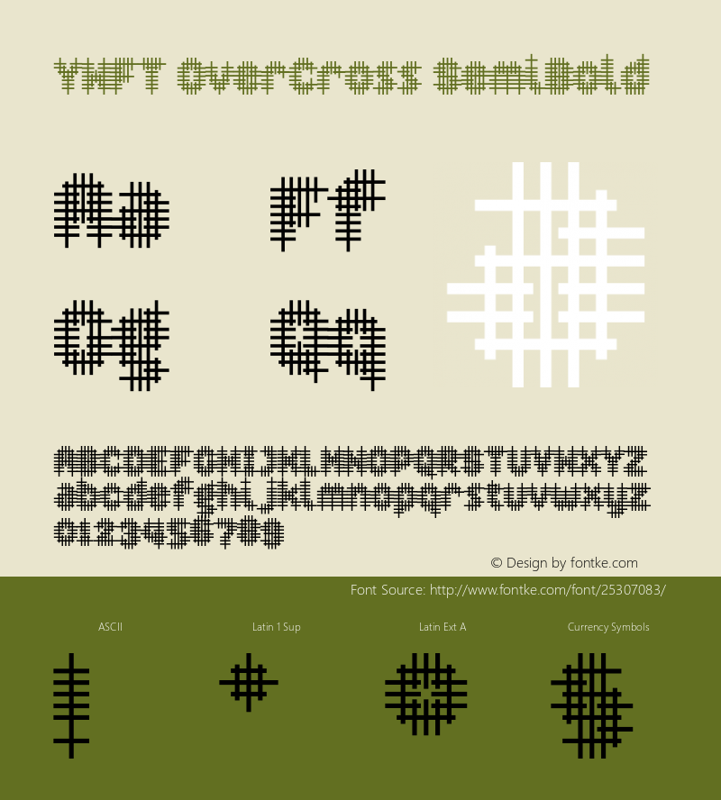 YWFTOverCross-SemiBold Version 001.000图片样张
