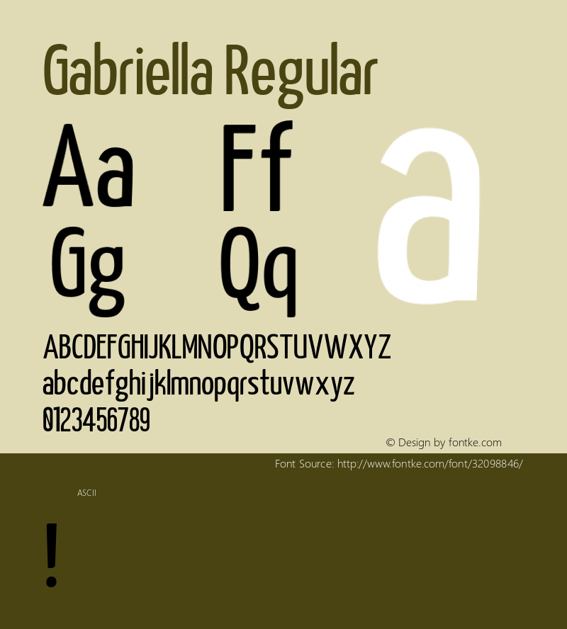 Gabriella Regular Version 1.000图片样张