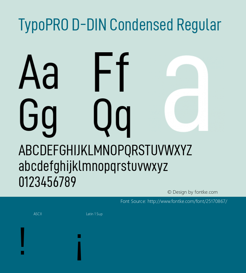 TypoPRO D-DIN Condensed Version 1.00图片样张