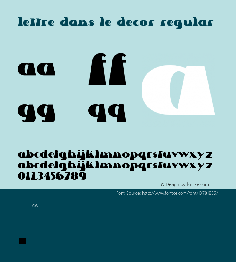 Lettre Dans Le Decor Regular Version 001.001图片样张