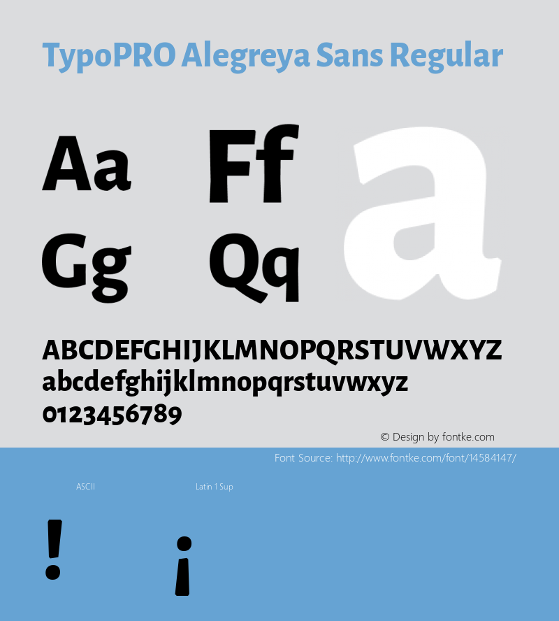 TypoPRO Alegreya Sans Regular Version 1.000;PS 001.000;hotconv 1.0.70;makeotf.lib2.5.58329 DEVELOPMENT图片样张