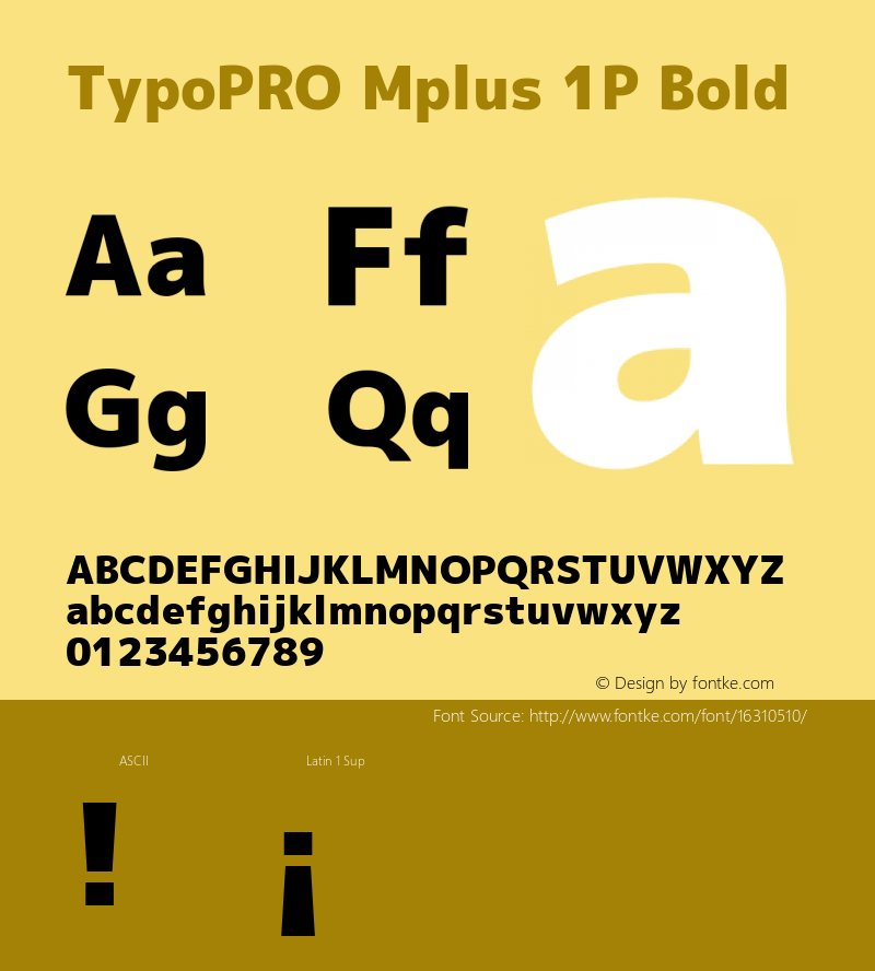 TypoPRO Mplus 1P Bold Version 1.059图片样张