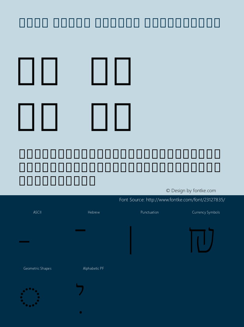 Noto Serif Hebrew ExtraLight Version 1.901; ttfautohint (v1.6)图片样张