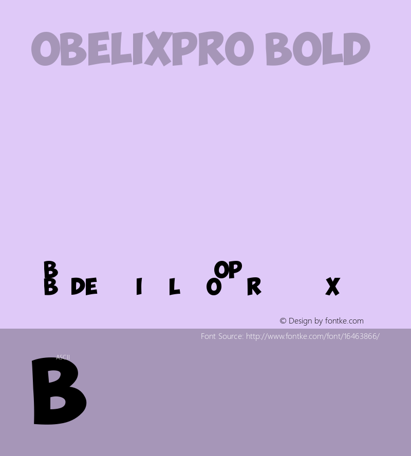 ObelixPro Bold Version 1.00, 2011图片样张