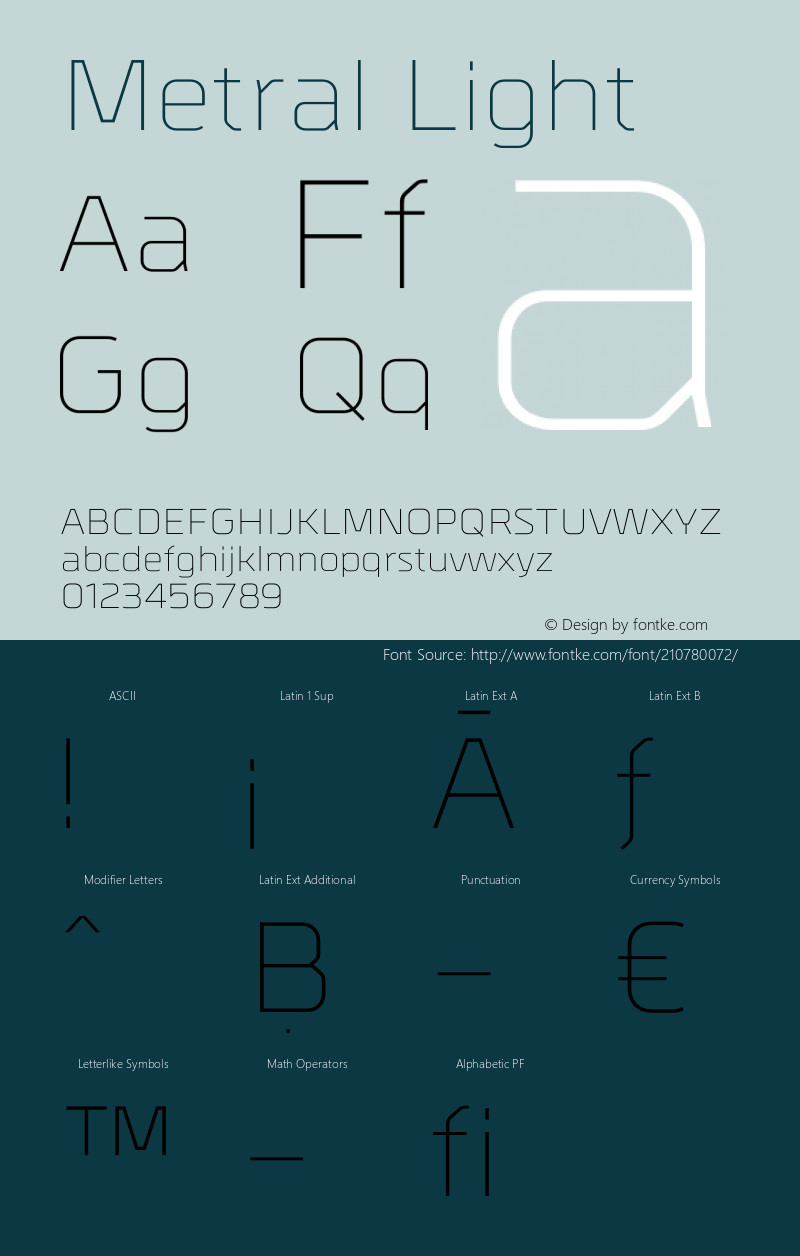 Metral-Light Version 1.001;PS 001.001;hotconv 1.0.56;makeotf.lib2.0.21325图片样张