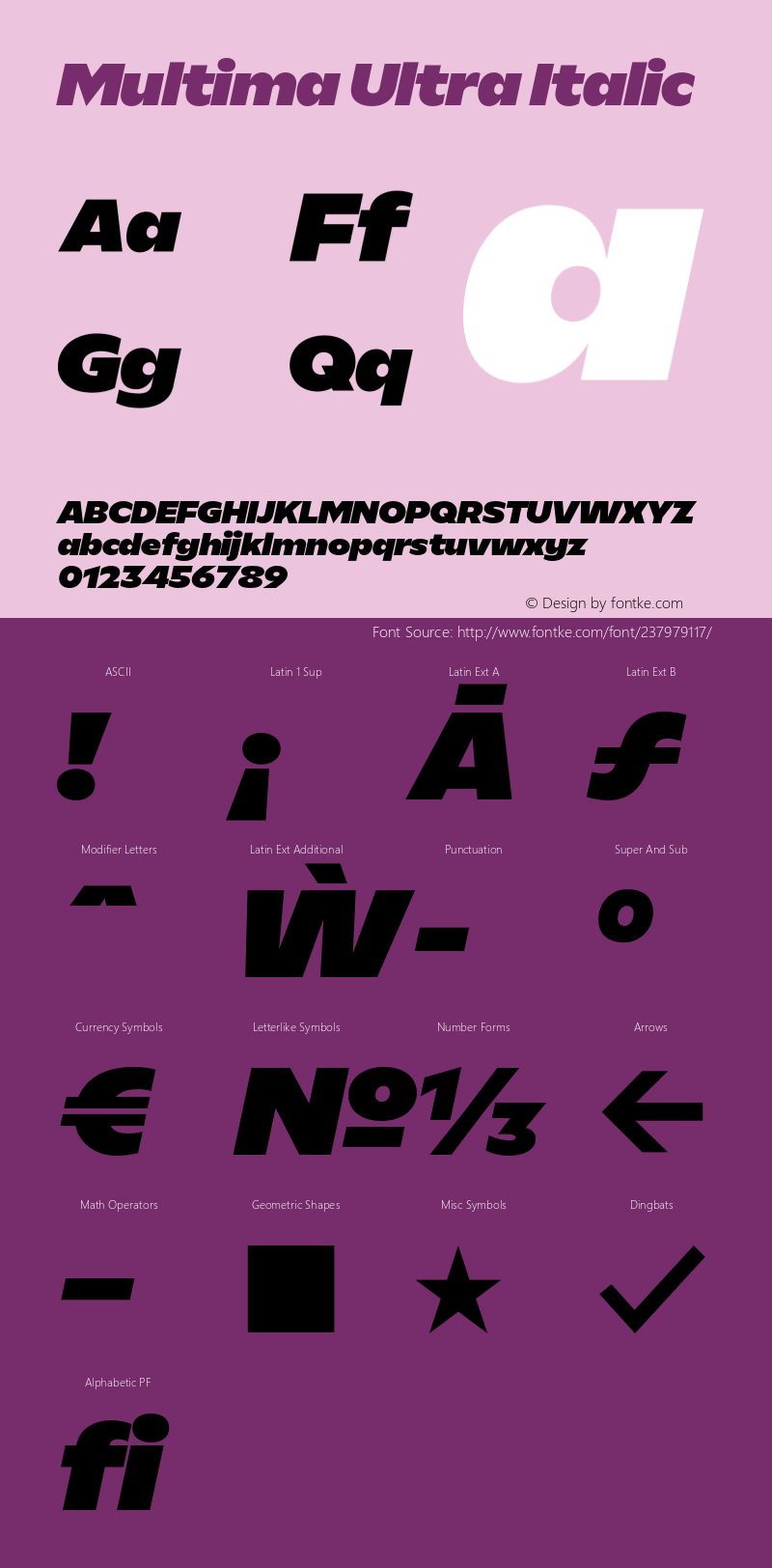 Multima-UltraItalic Version 1.000图片样张