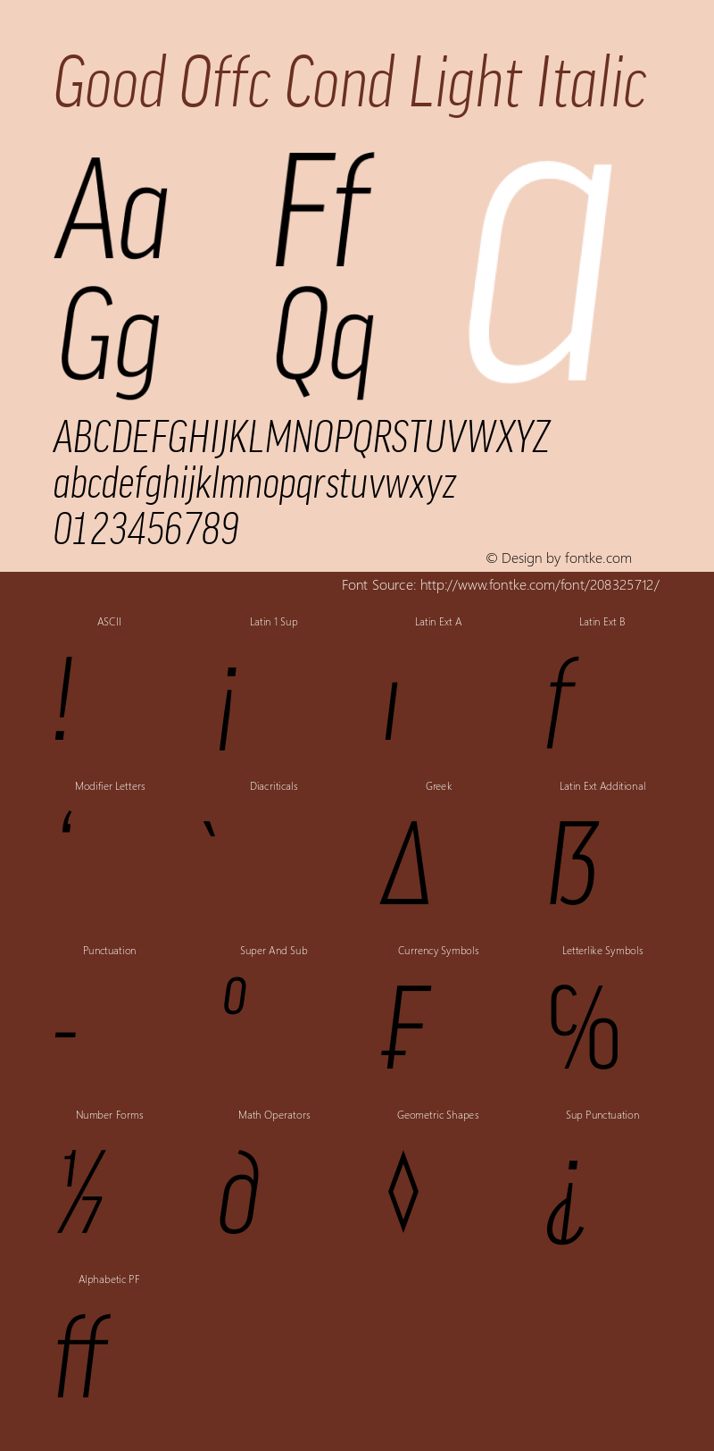 Good Offc Cond Light Italic Version 7.504; 2010; Build 1022图片样张