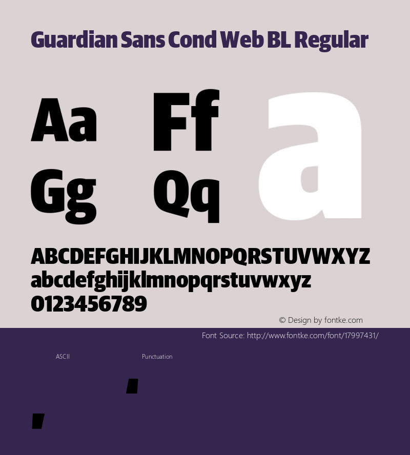 Guardian Sans Cond Web BL Regular Version 1.1 2012图片样张