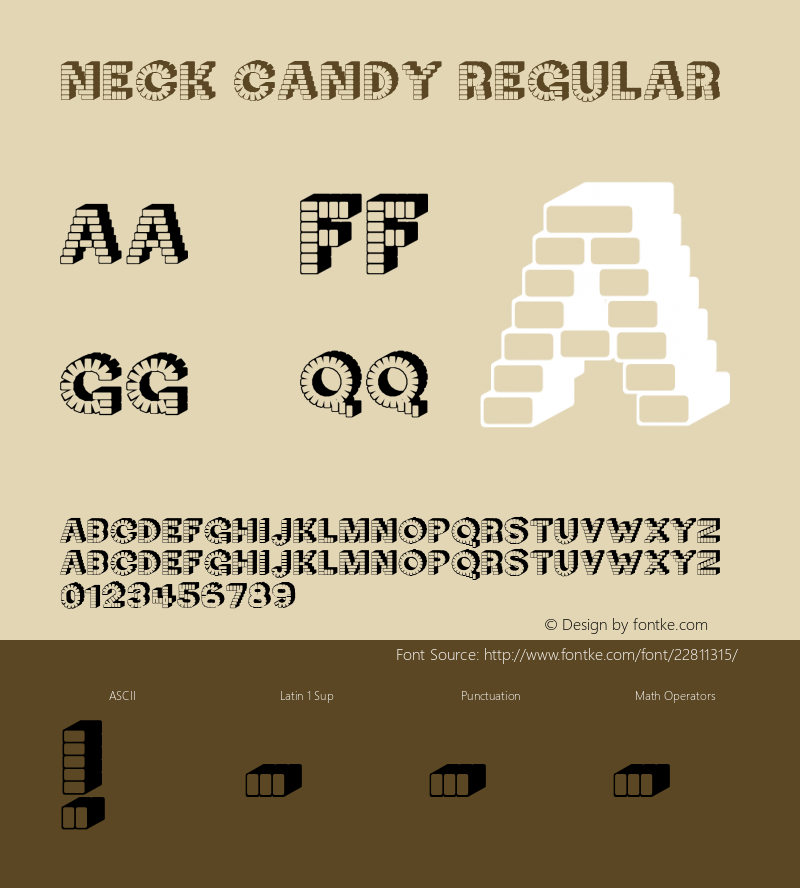 Neck Candy Macromedia Fontographer 4.1.5 6/26/98图片样张