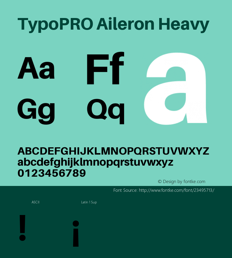 TypoPRO Aileron Heavy Version 1.102;PS 001.102;hotconv 1.0.70;makeotf.lib2.5.58329图片样张