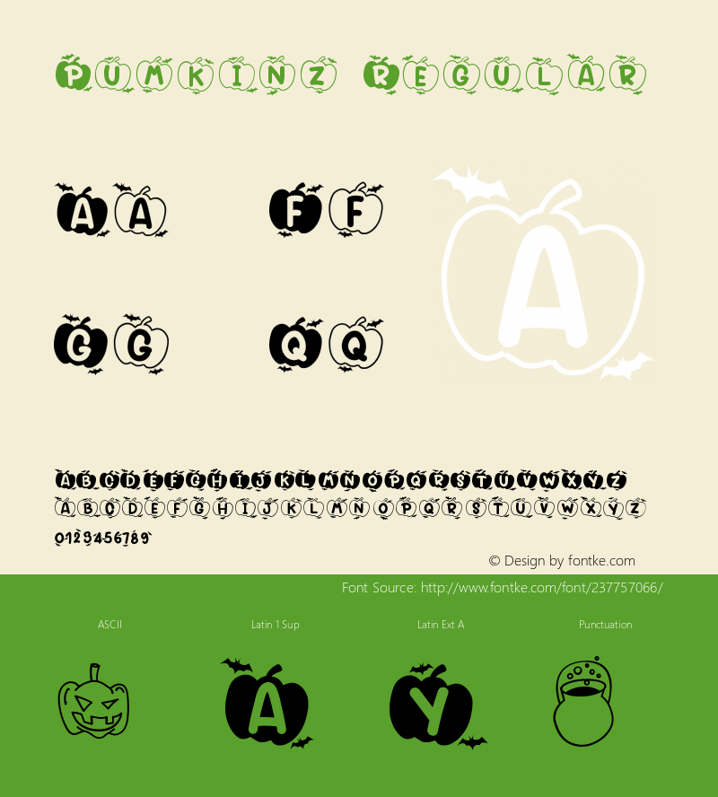 Pumkinz Version 1.003;Fontself Maker 3.5.1图片样张