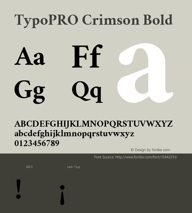 TypoPRO Crimson Bold Version 0.8图片样张