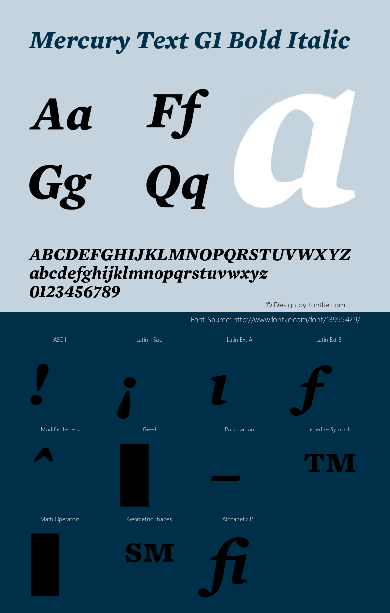 Mercury Text G1 Bold Italic 001.000图片样张