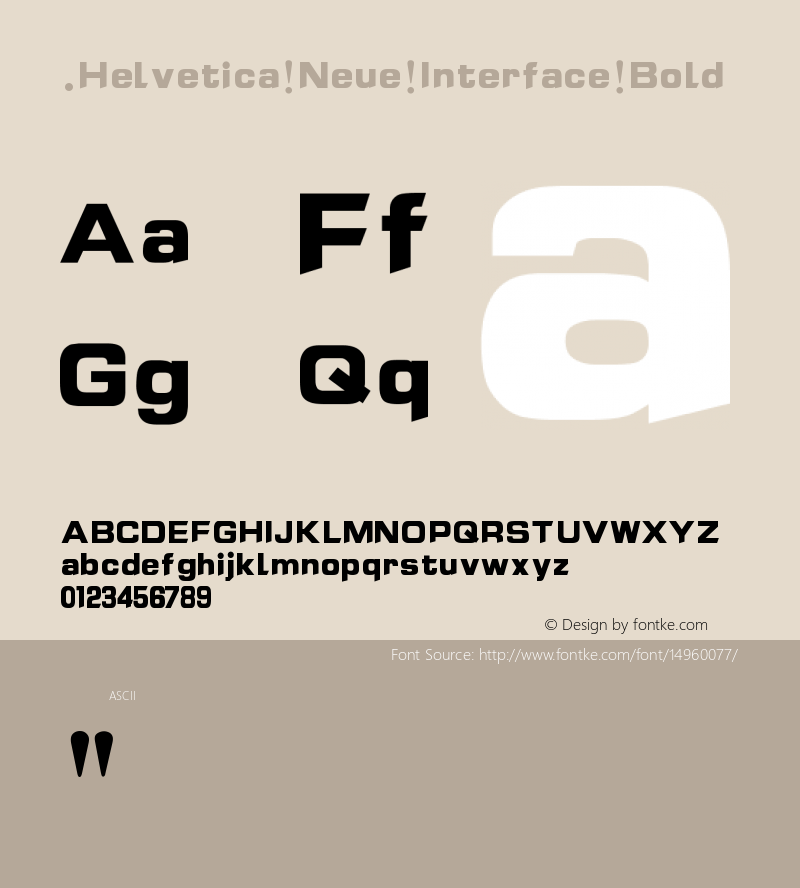 .Helvetica Neue Interface Bold 10.0d35e1图片样张