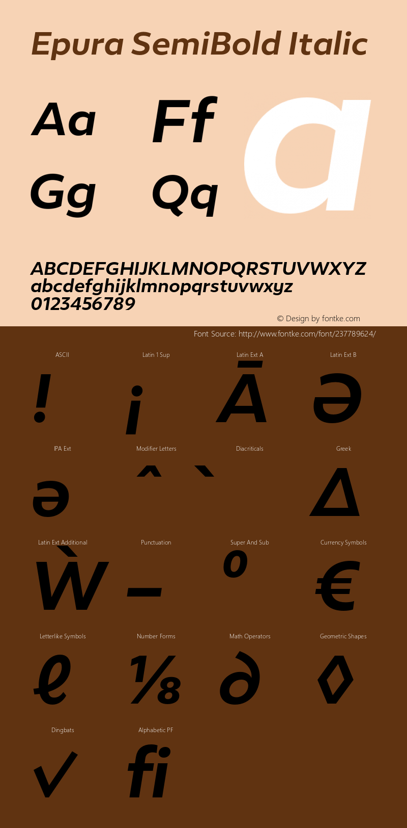 Epura SemiBold Italic Version 1.005;PS 001.005;hotconv 1.0.88;makeotf.lib2.5.64775图片样张