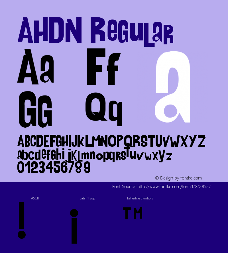 AHDN Regular Version 1.00 May 17, 2005, initial release图片样张