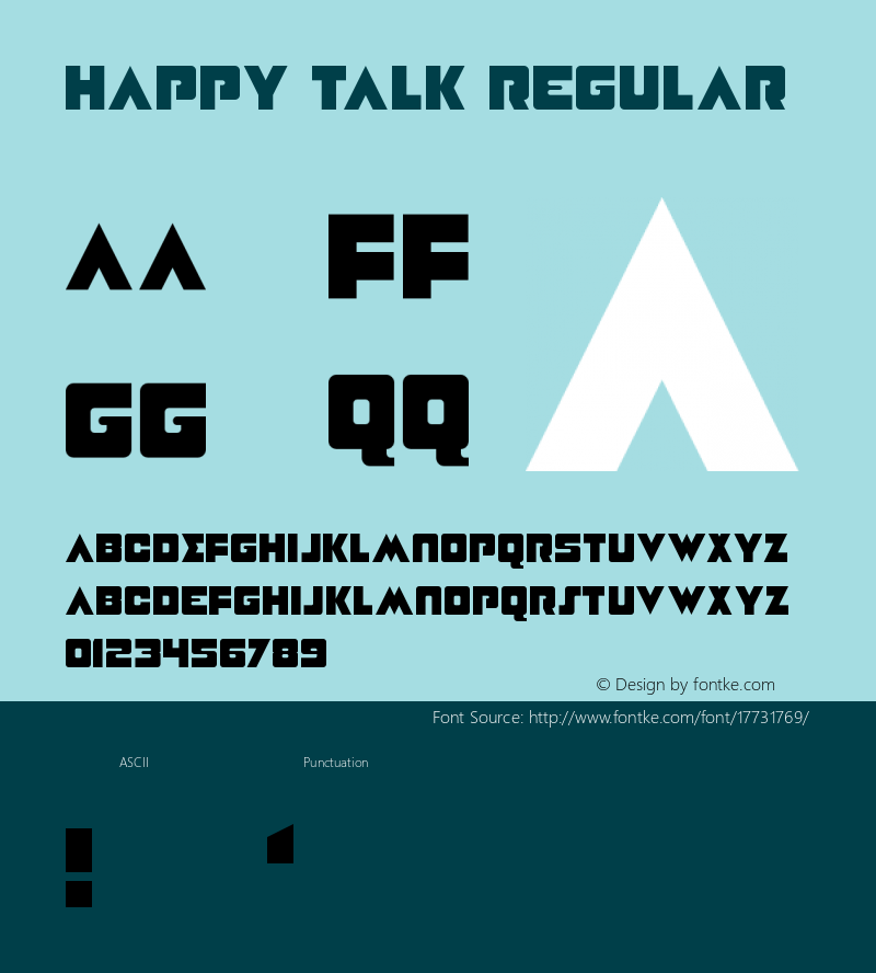 Happy Talk Regular Version 1.00 September 13, 2016, initial release图片样张