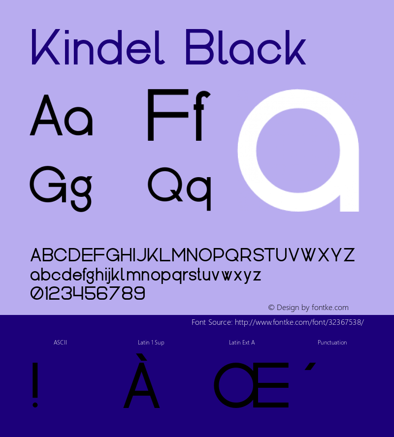 KindelBlack Version 1.002;Fontself Maker 3.0.0-3;YWFTv17图片样张