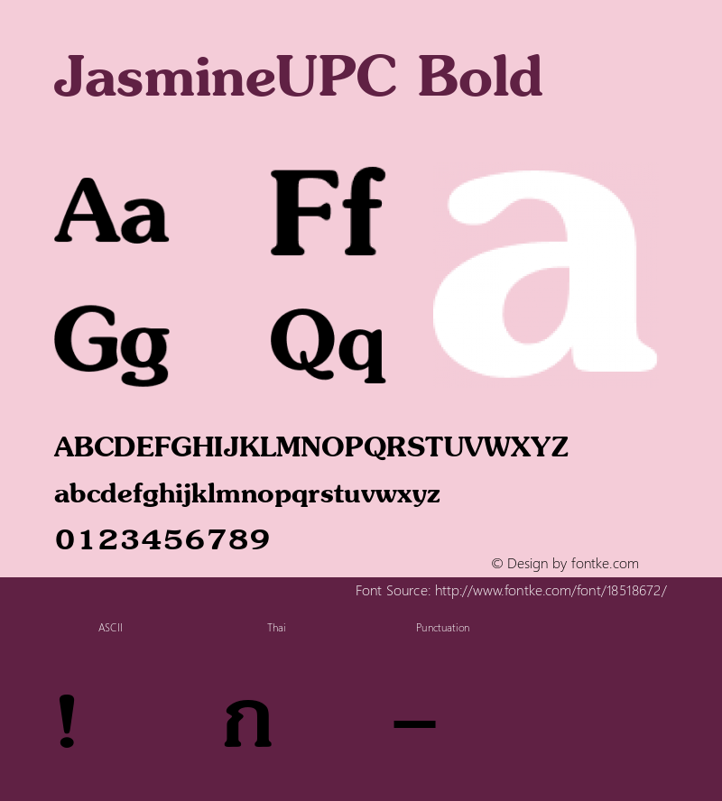 JasmineUPC Bold 001.000图片样张