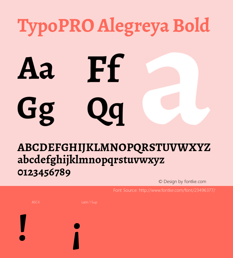 TypoPRO Alegreya Bold Version 1.004图片样张