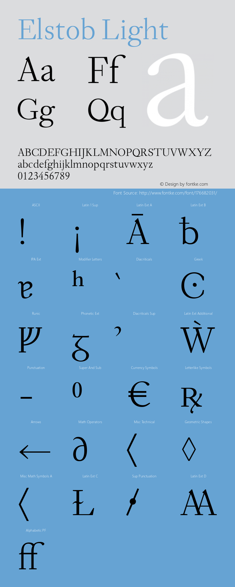 Elstob Light Version 1.015; ttfautohint (v1.8.3)图片样张