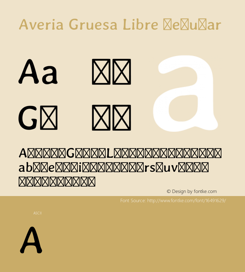 Averia Gruesa Libre Regular Version 1.001图片样张