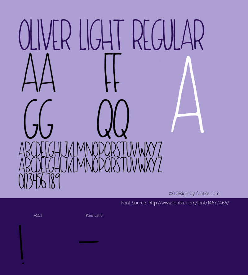 Oliver Light Regular Version 1.00 2014图片样张