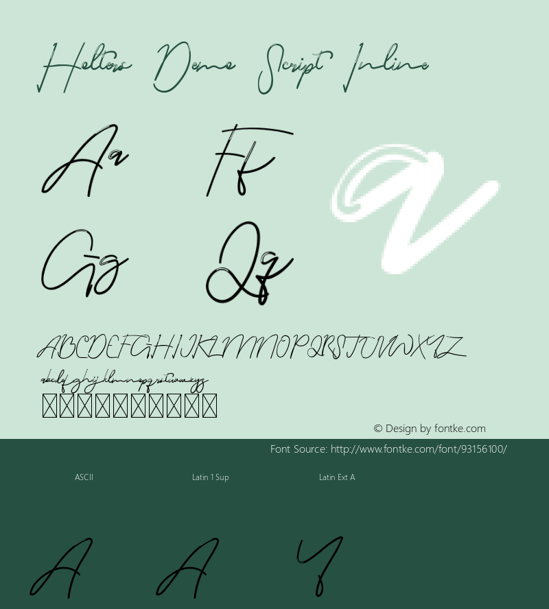 Holters Demo Script Inline Version 1.001;Fontself Maker 3.5.2图片样张