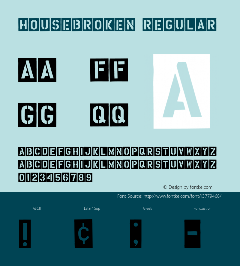 HouseBroken Regular 001.000图片样张