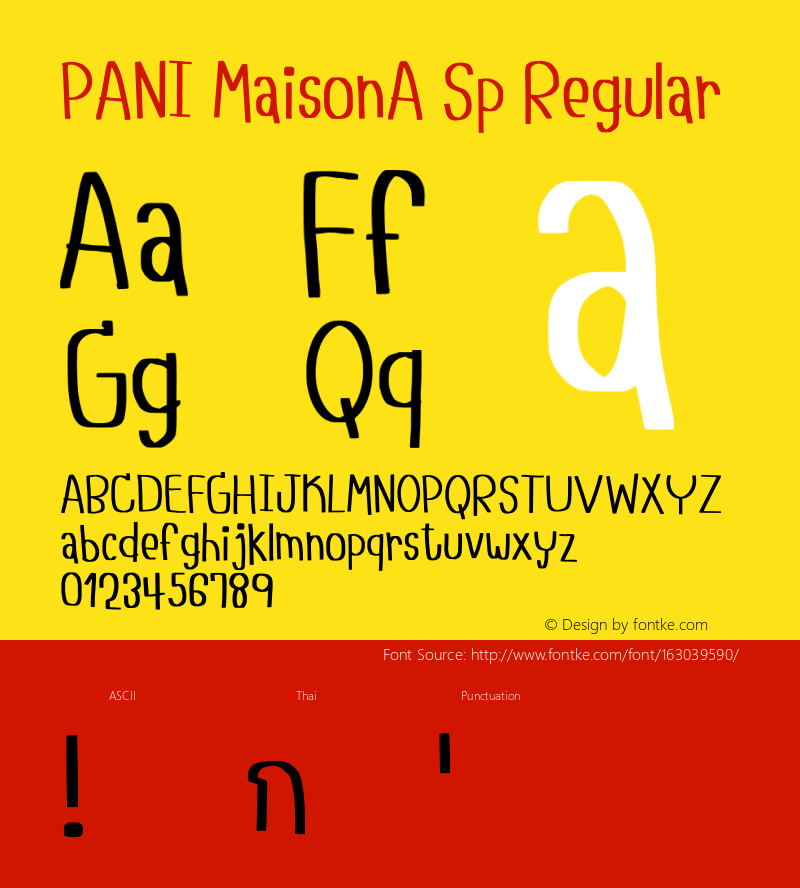 PANI MaisonA Sp Version 1.002;December 26, 2020;FontCreator 13.0.0.2683 64-bit图片样张