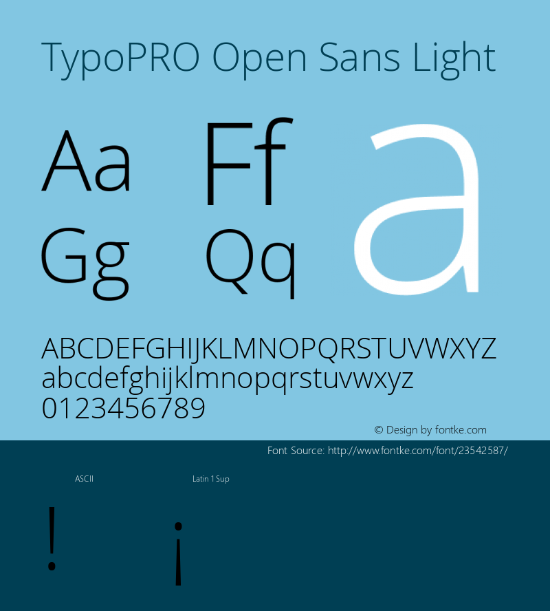 TypoPRO Open Sans Light Version 1.10图片样张