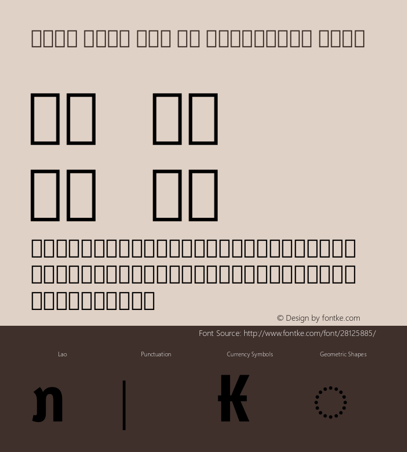 Noto Sans Lao UI Condensed Bold Version 2.000图片样张