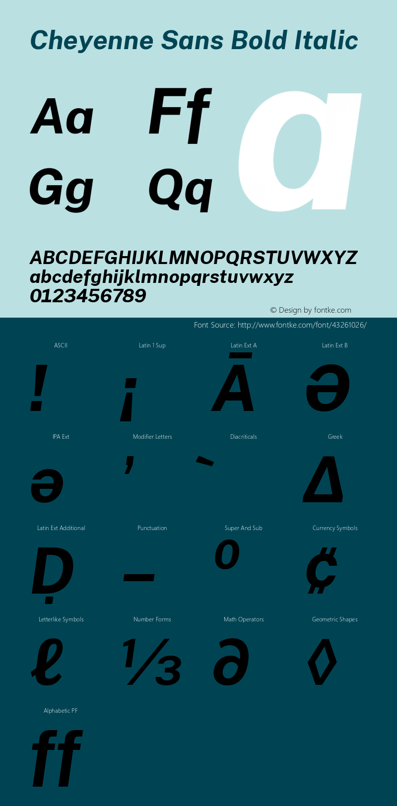 Cheyenne Sans Bold Italic Version 1.00;October 26, 2019;FontCreator 12.0.0.2547 64-bit图片样张