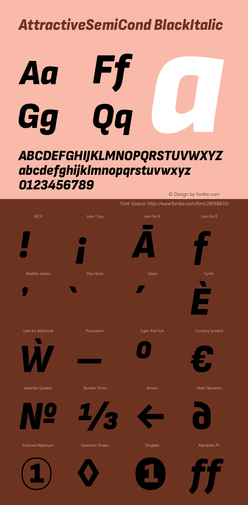 AttractiveSemiCond BlackItalic Version 3.001图片样张