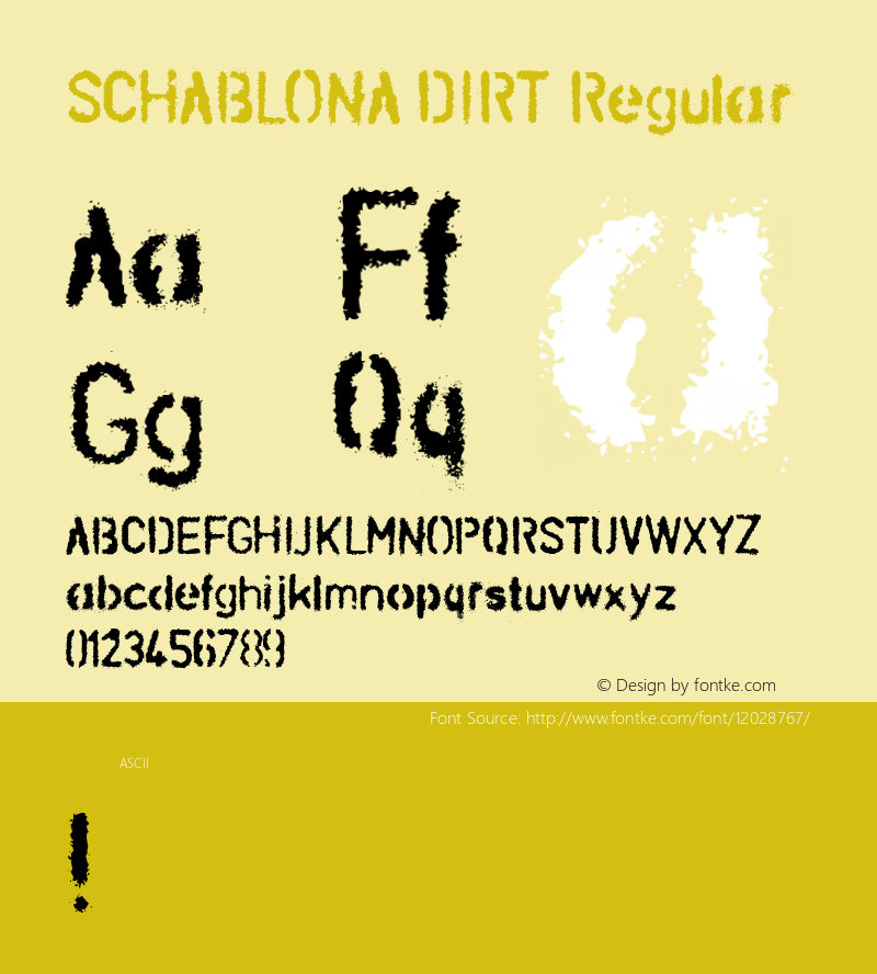 SCHABLONA DIRT Regular Version 1.0图片样张