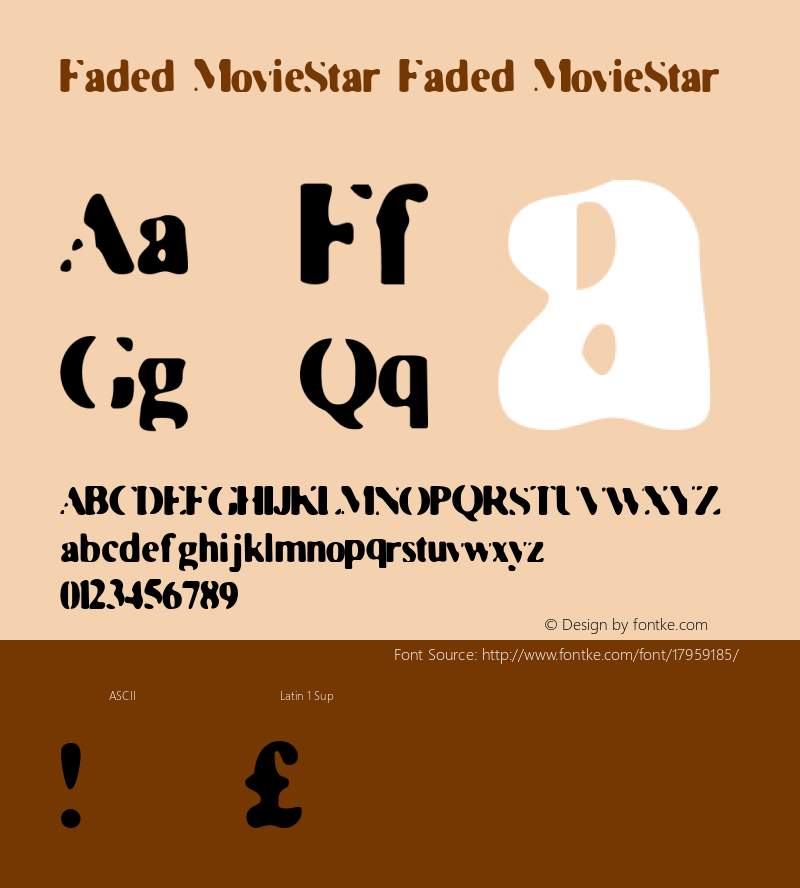 Faded MovieStar Faded MovieStar 1999; 1.0, ScFont图片样张